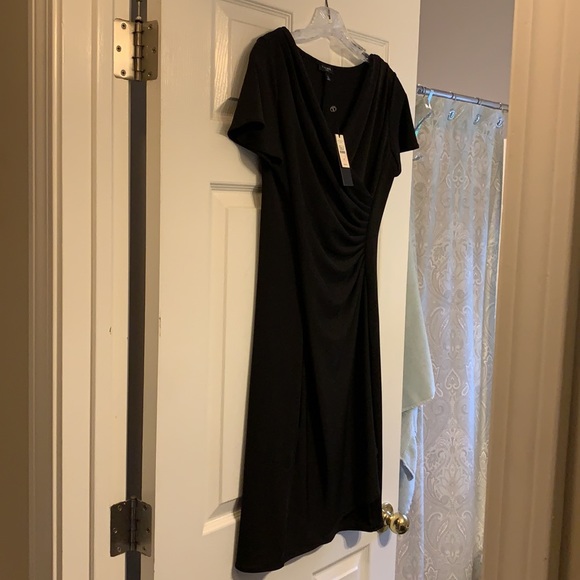 Talbots Petites Black Short-sleeve Dress, Size Small - Picture 2 of 8